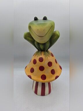 Frog on Yellow Polka Dot Mushroom By Dan Dipaolo By Hayes 2008.